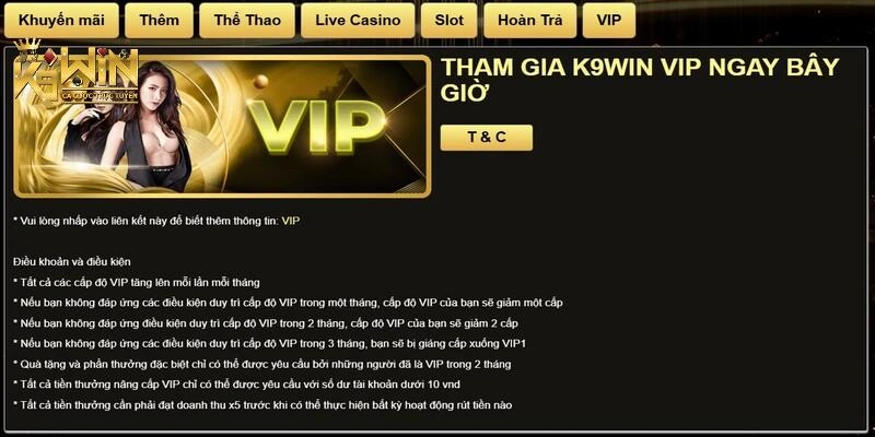 Điều kiện tham gia VIP